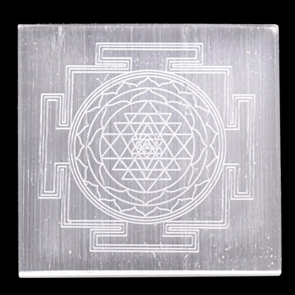 Selenite Plate Shree Yantra