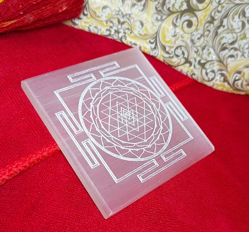 Selenite Plate Shree Yantra